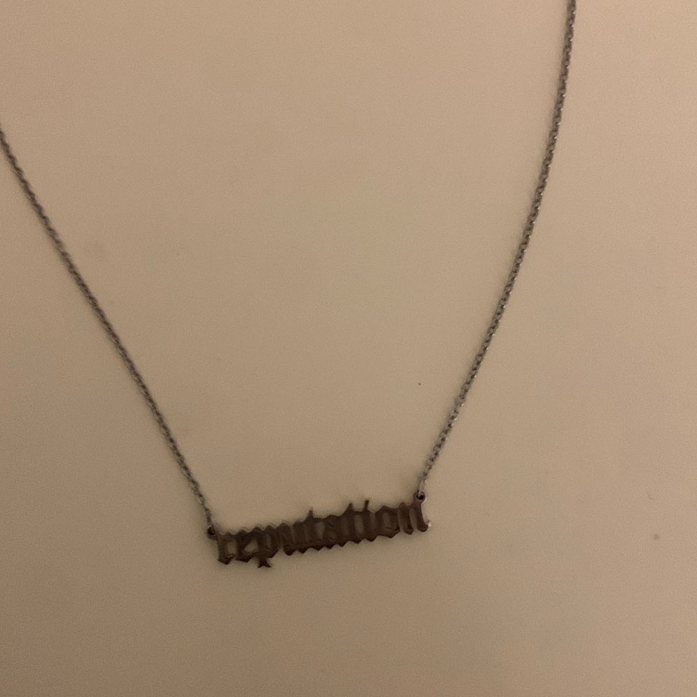 reputation silver necklace (perfect for taylor swift eras!)